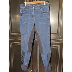 Dublin Ladies Shona Denim Riding Pants,Full Suede, 10/28, Horse,equestrian
